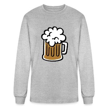 Beer is beer - Men's Long Sleeve T-Shirt - heather gray - Front
