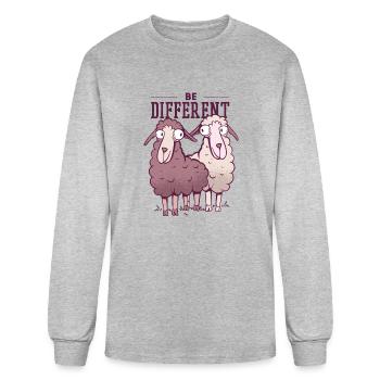 Be Different Sheep - Men's Long Sleeve T-Shirt - heather gray - Front