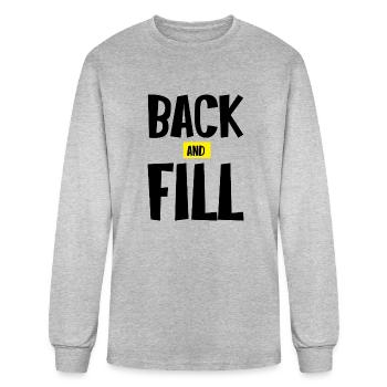 Flower Back and Fill - Men's Long Sleeve T-Shirt - heather gray - Front