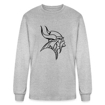 Viking Outline - Men's Long Sleeve T-Shirt - heather gray - Front