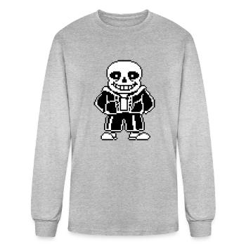 Sans Undertale T-Shirt - Men's Long Sleeve T-Shirt - heather gray - Front