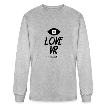 LOVE VR (Black) - Men's Long Sleeve T-Shirt - heather gray - Front
