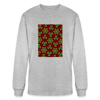 enchanting abstract seamless pattern - Men's Long Sleeve T-Shirt - heather gray - Front