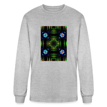 enchanting abstract seamless pattern - Men's Long Sleeve T-Shirt - heather gray - Front