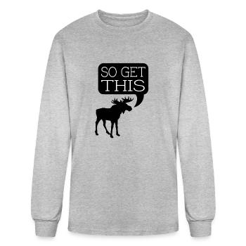 so get this - Men's Long Sleeve T-Shirt - heather gray - Front