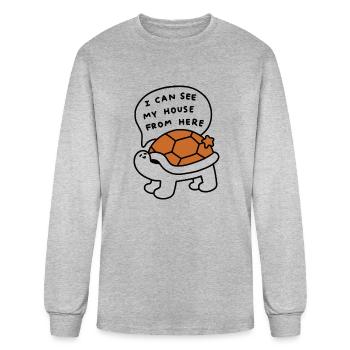 Turtle House - Men's Long Sleeve T-Shirt - heather gray - Front