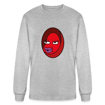 Bertie Boob Fitted Scoop - Men's Long Sleeve T-Shirt - heather gray - Front