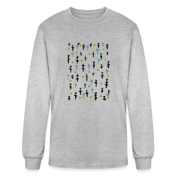 Minimalist Forest - Men's Long Sleeve T-Shirt - heather gray - Front