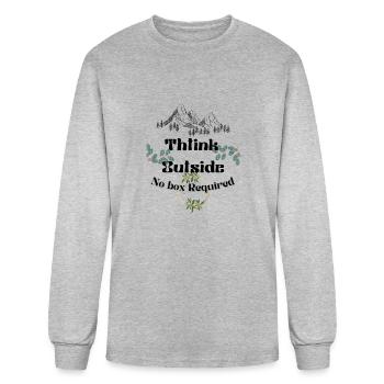Thtink Outside, no box required - Men's Long Sleeve T-Shirt - heather gray - Front