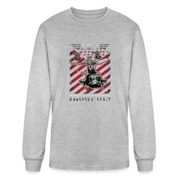 Bell UH-1D Iroquois helicopter - Men's Long Sleeve T-Shirt - heather gray - Front