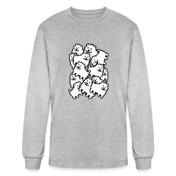 Undertale Annoying Dog Collage T shirt - Men's Long Sleeve T-Shirt - heather gray - Front