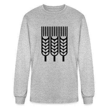 Wheat ear - Men's Long Sleeve T-Shirt - heather gray - Front