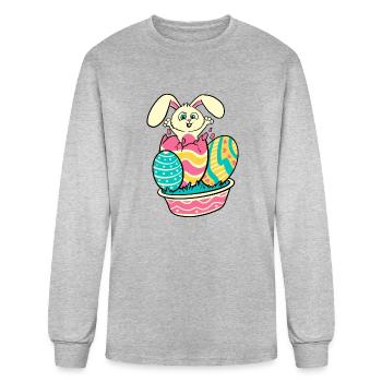 Surprise Bunny - Men's Long Sleeve T-Shirt - heather gray - Front