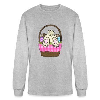 Easter Basket - Men's Long Sleeve T-Shirt - heather gray - Front