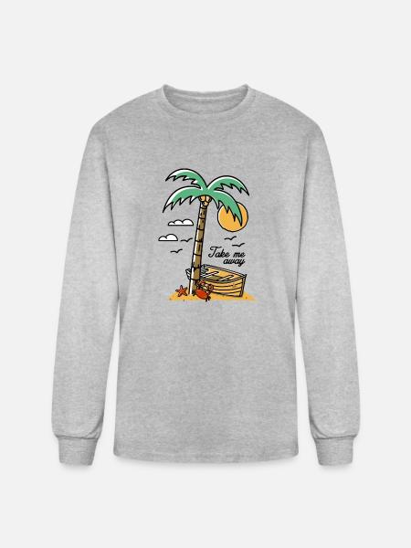 Take Me Away - Men's Long Sleeve T-Shirt - heather gray