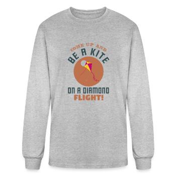 Kite Come Up And Be A On A Diamond Flight - Men's Long Sleeve T-Shirt - heather gray - Front
