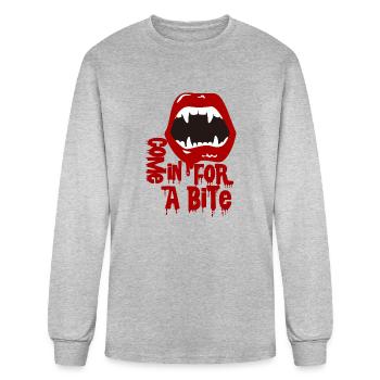 Come In For A Bite - Men's Long Sleeve T-Shirt - heather gray - Front