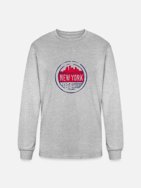 new york - Men's Long Sleeve T-Shirt - heather gray