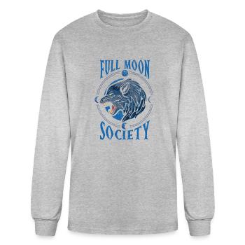 Full Moon Society - Men's Long Sleeve T-Shirt - heather gray - Front