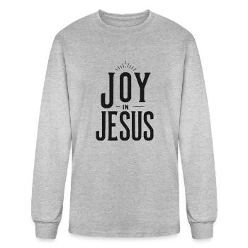 Joy in Jesus - Men's Long Sleeve T-Shirt - heather gray - Front