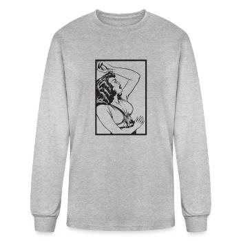 comic - Men's Long Sleeve T-Shirt - heather gray - Front