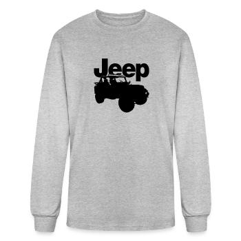 King Of The Road Jeep - Men's Long Sleeve T-Shirt - heather gray - Front