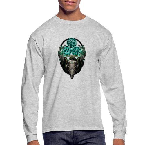The Antlered Crown (Color Text) - Men's Long Sleeve T-Shirt