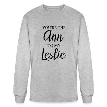 You re the Ann to my Leslie - Men's Long Sleeve T-Shirt - heather gray - Front