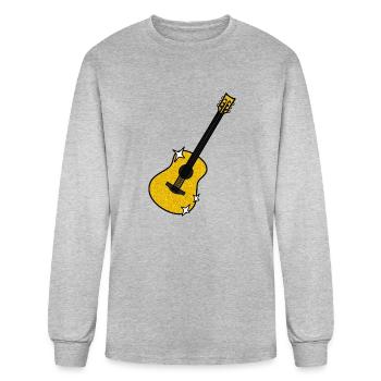 Acoustic Guitar - Men's Long Sleeve T-Shirt - heather gray - Front