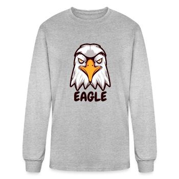 Eagle - Men's Long Sleeve T-Shirt - heather gray - Front
