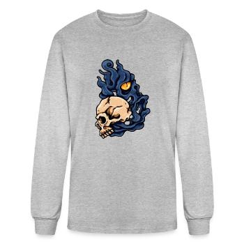 Skull And The Soul - Men's Long Sleeve T-Shirt - heather gray - Front