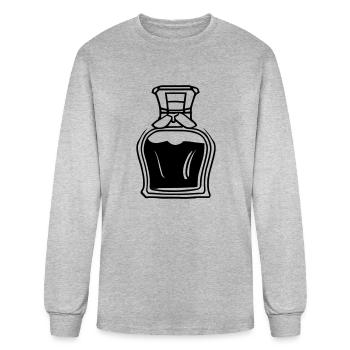 Liquor Bottle Single Color Vector - Men's Long Sleeve T-Shirt - heather gray - Front