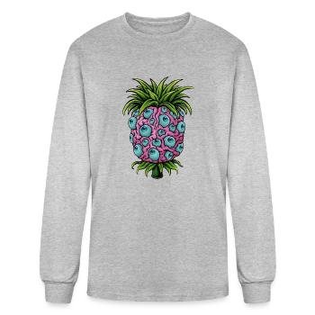 Scary Pineapple - Men's Long Sleeve T-Shirt - heather gray - Front