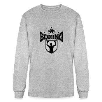 Boxing boxer boxing boxing match martial arts - Men's Long Sleeve T-Shirt - heather gray - Front