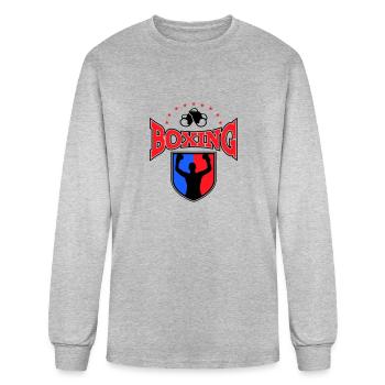 Boxing boxer boxing boxing match martial arts - Men's Long Sleeve T-Shirt - heather gray - Front