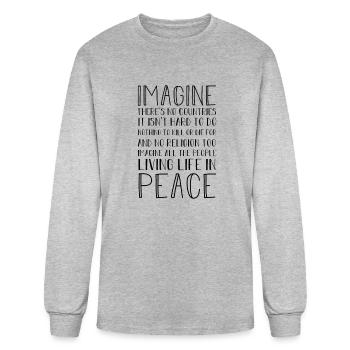 IMAGINE PEACE - Men's Long Sleeve T-Shirt - heather gray - Front