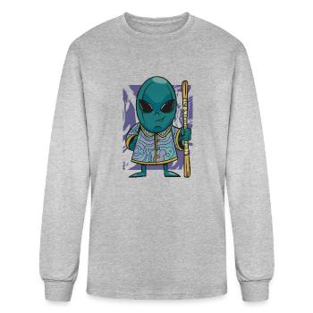 Dwarf Alien Monk - Men's Long Sleeve T-Shirt - heather gray - Front