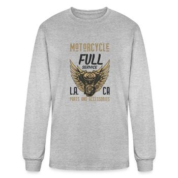 Full Service Motorcycle - Men's Long Sleeve T-Shirt - heather gray - Front