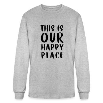 This Is Our Happy Place - Men's Long Sleeve T-Shirt - heather gray - Front
