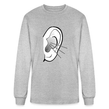 listening ear - Men's Long Sleeve T-Shirt - heather gray - Front