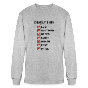 7 Deadly Sins - Men's Long Sleeve T-Shirt - heather gray - Front