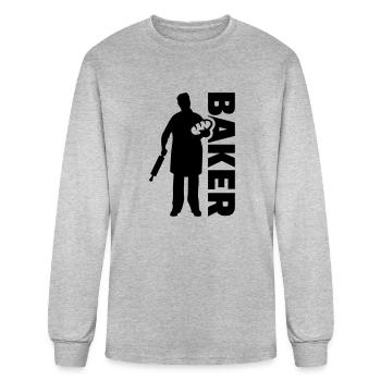 Baker - Men's Long Sleeve T-Shirt - heather gray - Front