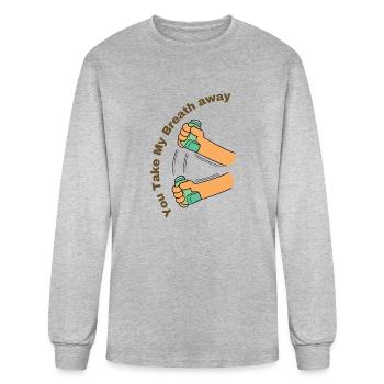You Take My Breath away - Men's Long Sleeve T-Shirt - heather gray - Front