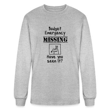 Budget Emergency - Men's Long Sleeve T-Shirt - heather gray - Front