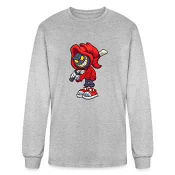 Evil character - Men's Long Sleeve T-Shirt - heather gray - Front