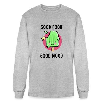 Good food good mood good luck - Men's Long Sleeve T-Shirt - heather gray - Front