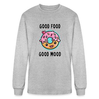 Good food good mood good luck - Men's Long Sleeve T-Shirt - heather gray - Front