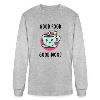 Good food good mood good luck - Men's Long Sleeve T-Shirt - heather gray - Front