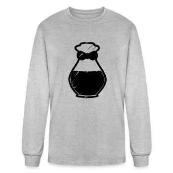 Bowtie Bourbon/Liquor Bottle Vector - Men's Long Sleeve T-Shirt - heather gray - Front