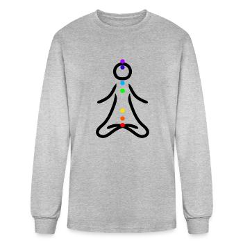 7 chakras 2 - Men's Long Sleeve T-Shirt - heather gray - Front
